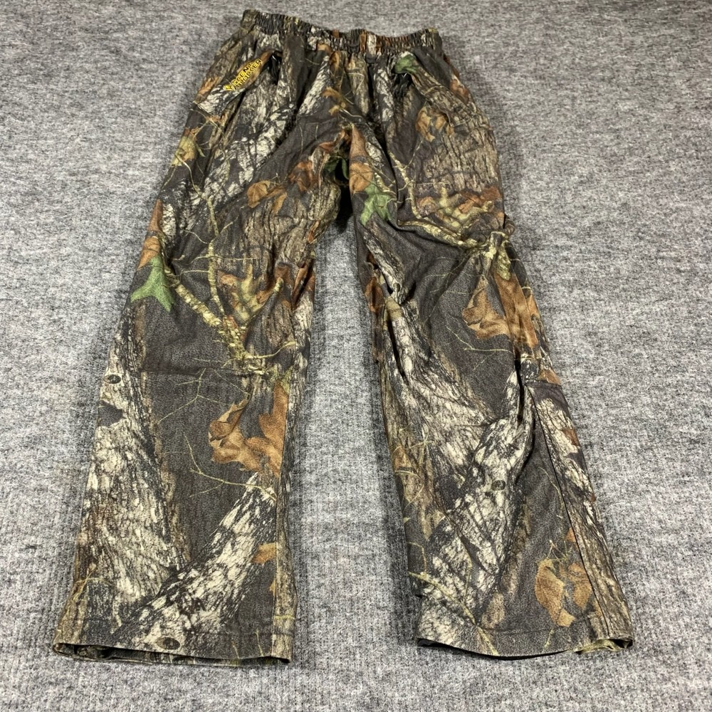 Scent Blocker Pants Mens L Brown Green Mossy Oak Hardwoods Camo Lined Hunting